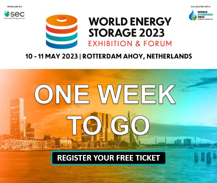 One week to go until #WorldEnergyStorage. 

🔋 Gain insights from world leaders
🔋 Network with over 8,000 industry professionals
🔋 Explore products and services from 350 exhibiting companies

✅Free Ticket: bit.ly/3YaMbQp 
📙Programme: bit.ly/3Iz1pch