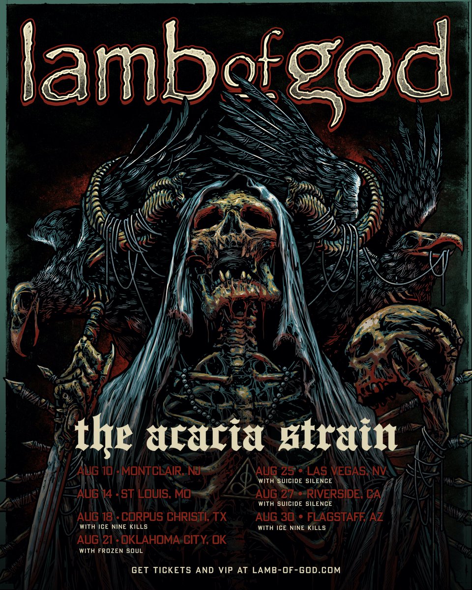 theacaciastrain's tweet photo. AUGUST '23 WITH @lambofgod! https://t.co/z3vVbXv5jK