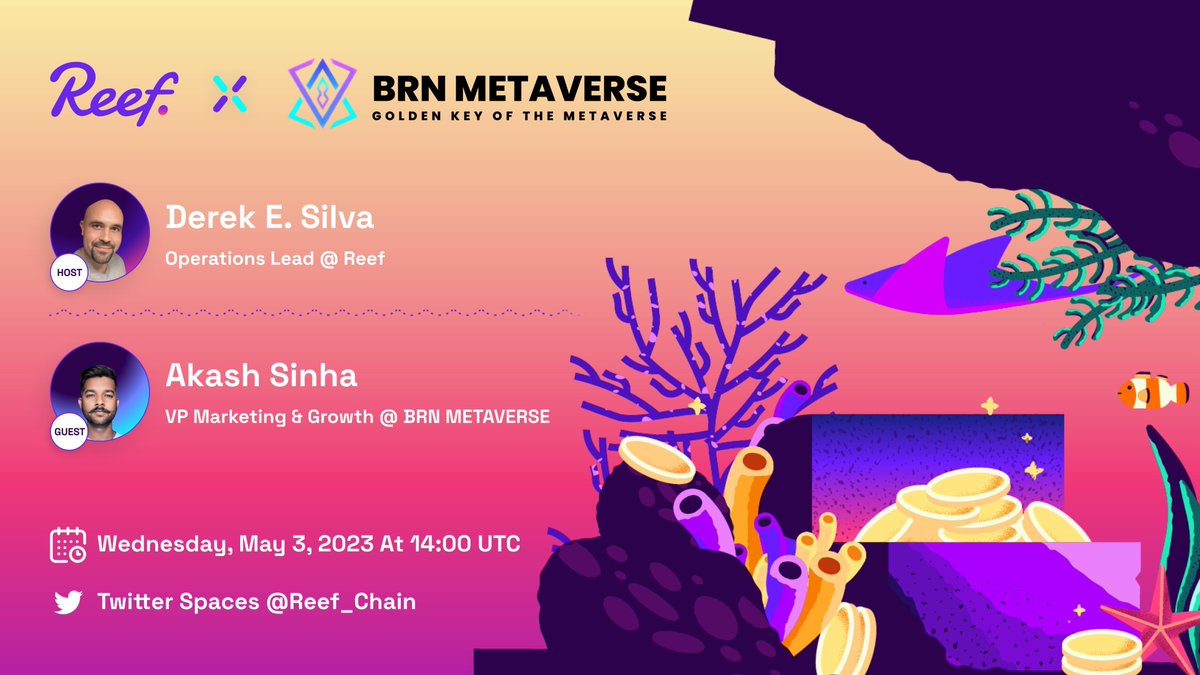 Reef_Turkey's tweet photo. 🤝 Reef Chain x BRN Metaverse ortaklığı hakkında #TWSpace için Reef'in Operasyon Lideri @DerekSilva ve Pazarlama ve Büyümeden Sorumlu Başkan Yardımcısı @BrnMetaverse Akasha Sinha'ya katılın!

📆 Tarih: 3 Mayıs 2023 Çar
⏰ Saat: 17:00

Hatırlatıcı için👇https://t.co/ltSq0kiKYv https://t.co/ZdEFB0KHpS
