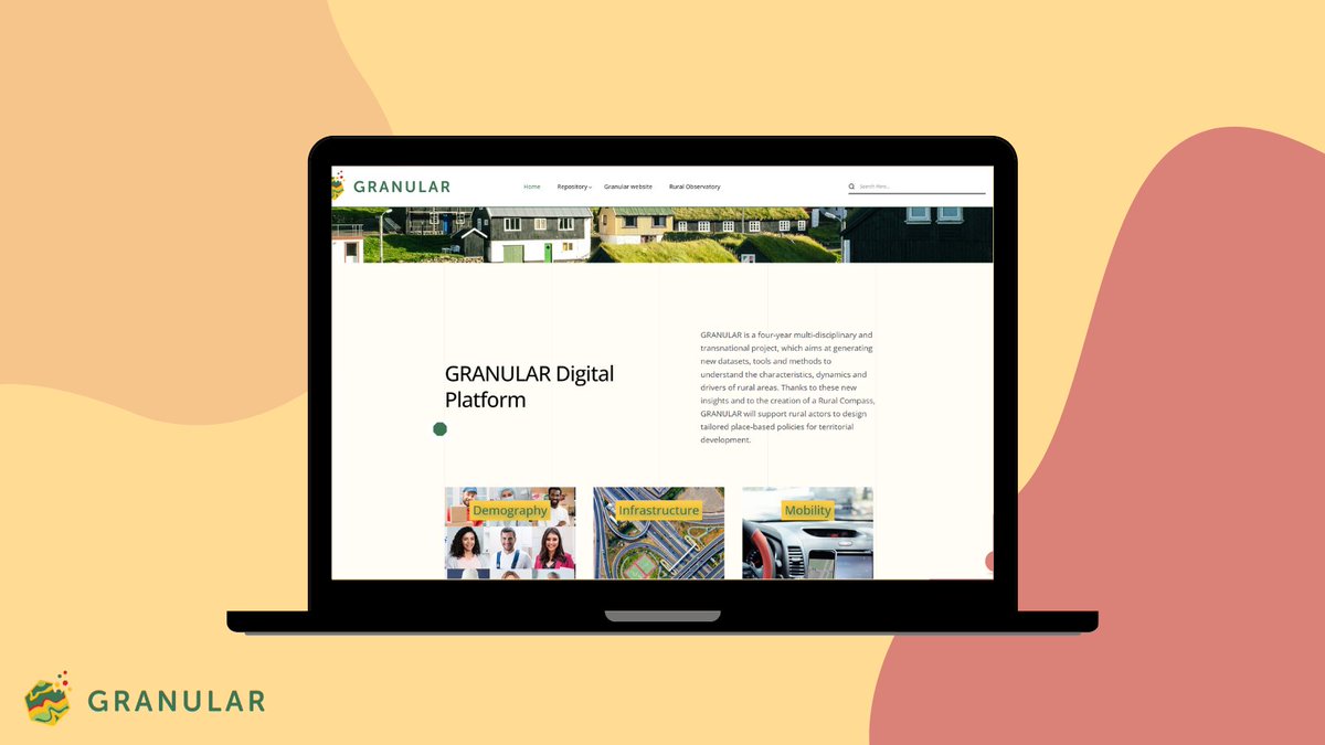 📢 We are excited to share that the #GRANULAR project has launched its Digital Platform 🖥️

 Our online interface provides visualisation 👀 and analysis 📊 of datasets relevant to #ruralareas & #communities 🌐

Read more⏩ bit.ly/3Lp6Z2i