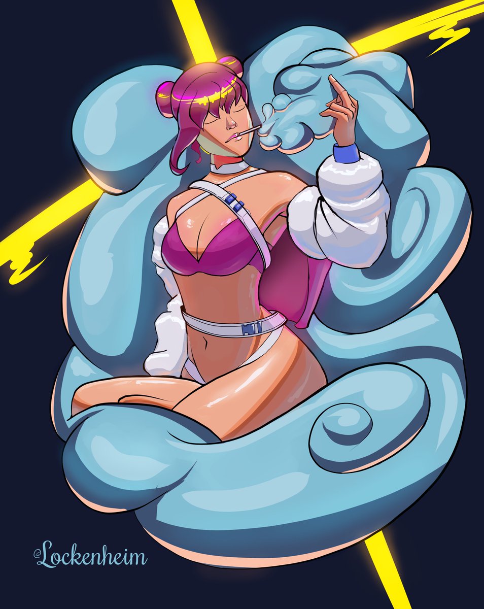 Lockenheim's tweet photo. I did this piece for @YmrrArt art challenge!   Thanks so much for the fun event!

#illustration #dtiys #dtiyschallenge #drawing #Cloud  #pinkhair #cellshading #characterdesign #draw #drawsomethging #ymrrdtiys #dtiys #dtiyschallenge #digitalart #characterdrawing #cellshading https://t.co/FfXfCg7Tz5