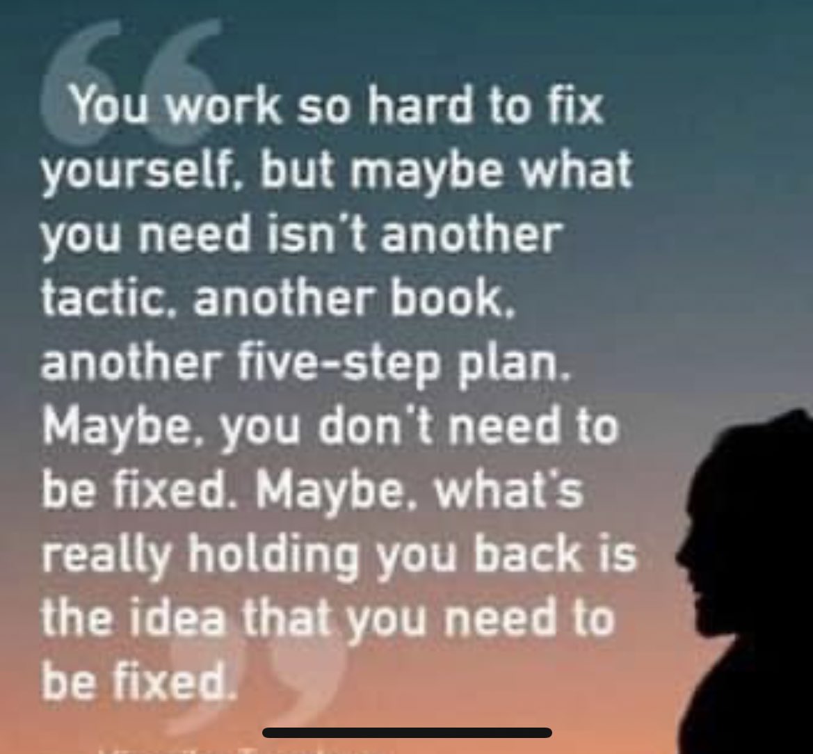 easydoesit20221's tweet photo. Your mental health, just you.
“I accept myself” Try it.
#selfacceptance #youaregoodenough
#iacceptmyself
#mentalhealth
#mentalwellbeing
#practicalmindset https://t.co/VPTohy02wY