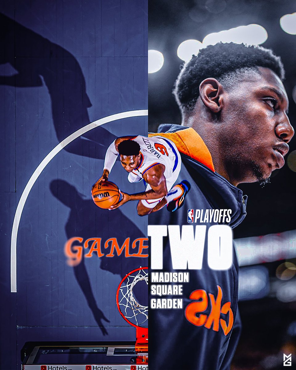 quickleyszn5's tweet photo. KNICKS FANS HOW WE FEELING! Gameday. Game 2. Madison Square Garden. Graphic by me. #smsports https://t.co/s6pDjoQIH5