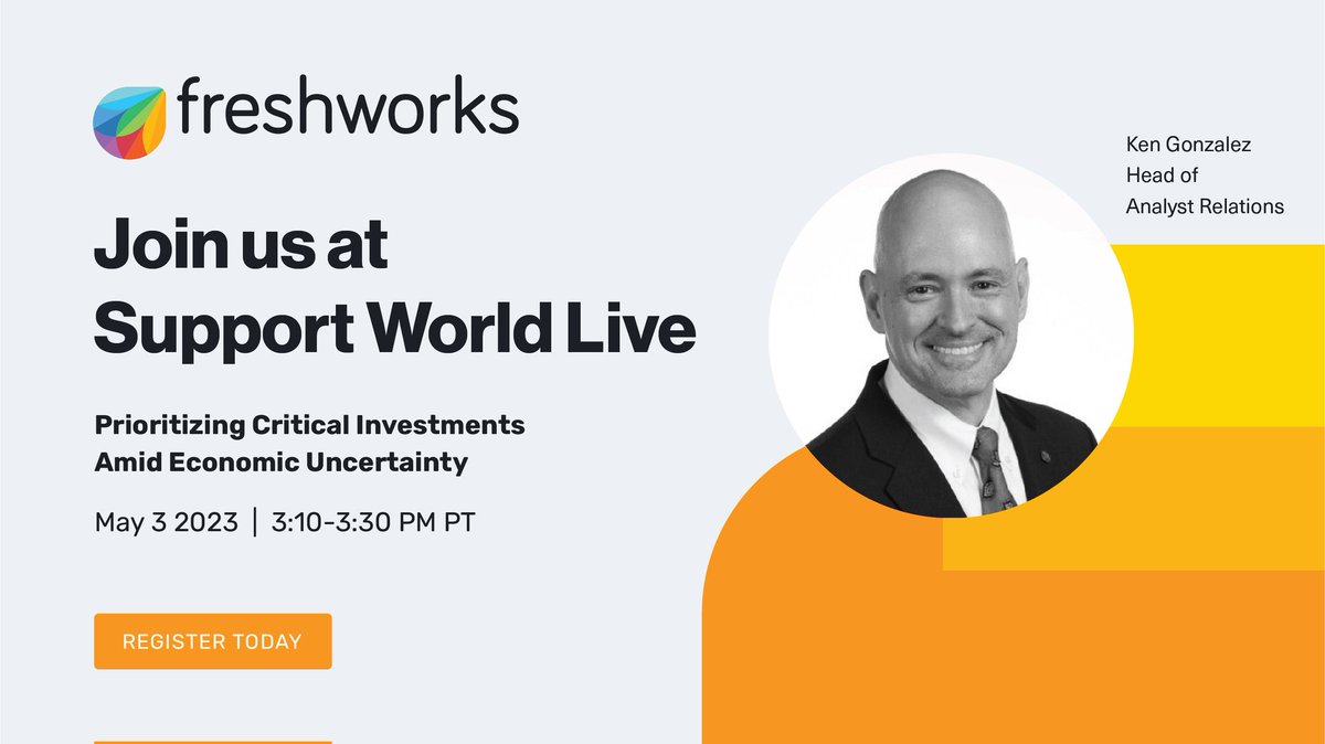 If you're at Support World this week, please come to my presentation tomorrow! I'd love to have you join me.

If you cannot and would like to connect, please reach out and ask. it would be great to spend some time together!

<a href="/FreshworksInc/">Freshworks Inc</a>