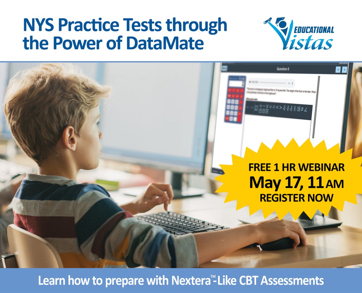 Join @NYSCATE Corporate Council member EdVistas as they review their comprehensive program for analyzing assessment data to improve instructional alignment and student achievement. Registration: lnkd.in/esKBchGa