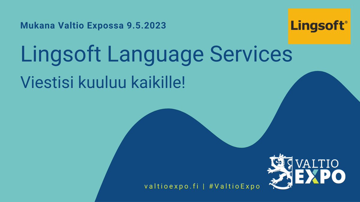 Viikko Valtio Expoon! 📅

Lingsoft on nytkin mukana Valtio Expossa Helsingissä tiistaina 9.5.! Meidät löydät toisen kerroksen osastosta 63.

Tule juttelemaan kuinka esimerkiksi saavutettavat tekstitykset tukevat kannattelevaa julkista hallintoa!

#valtioexpo #saavutettavuus