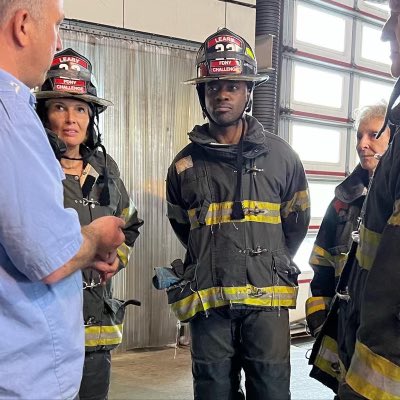 On Fri in honor of #IFFD we hold our 7th Annual FDNY FF Challenge.  Celebs &amp; dedicated folks come together to take part in training exercises at FDNY's academy. Real smoke, real fire &amp; giant smiles all day long. Fitting our David Bowie theme: "We Can Be Heroes - Just For 1 Day”