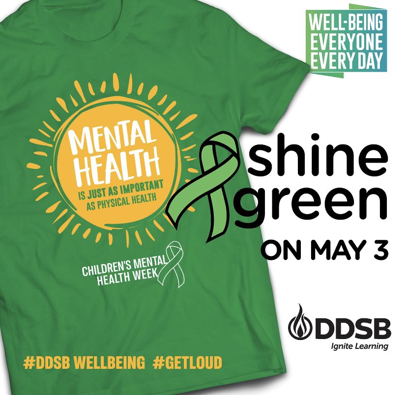 As our Coyotes take part in the <a href="/DDSBSchools/">Durham District School Board (DDSB)</a> #ddsbwellbeing awareness week we encourage everyone to shine green tomorrow to help raise awareness 💚