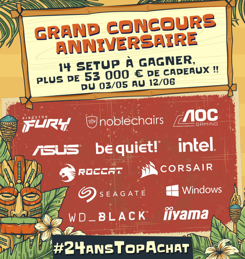 TopAchat's tweet photo. Un max de #RT pour que les #24AnsTopAchat commencent DEMAIN !!

Plus de 53 000€ de cadeaux à gagner ! 🔥

https://t.co/fIq0AA4bkU https://t.co/GpMFi9zMp1
