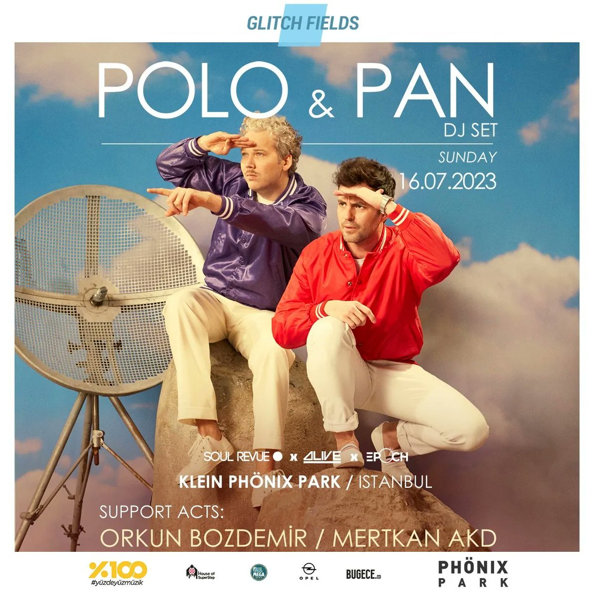 orkunbozdemir's tweet photo. Glitch Fields presents: POLO & PAN - DJ Set + Orkun Bozdemir + Mertkan Akd.
Sunday, 16.07.2023
KLEIN Phönix Park
powered by %100 Müzik
Biletler @bugece.co 'da
https://t.co/bP5hbsuFLT
#yüzdeyüzmüzik #glitchfields #soulrevue #momentofepoch #aliveprojects https://t.co/72kgQTFN16