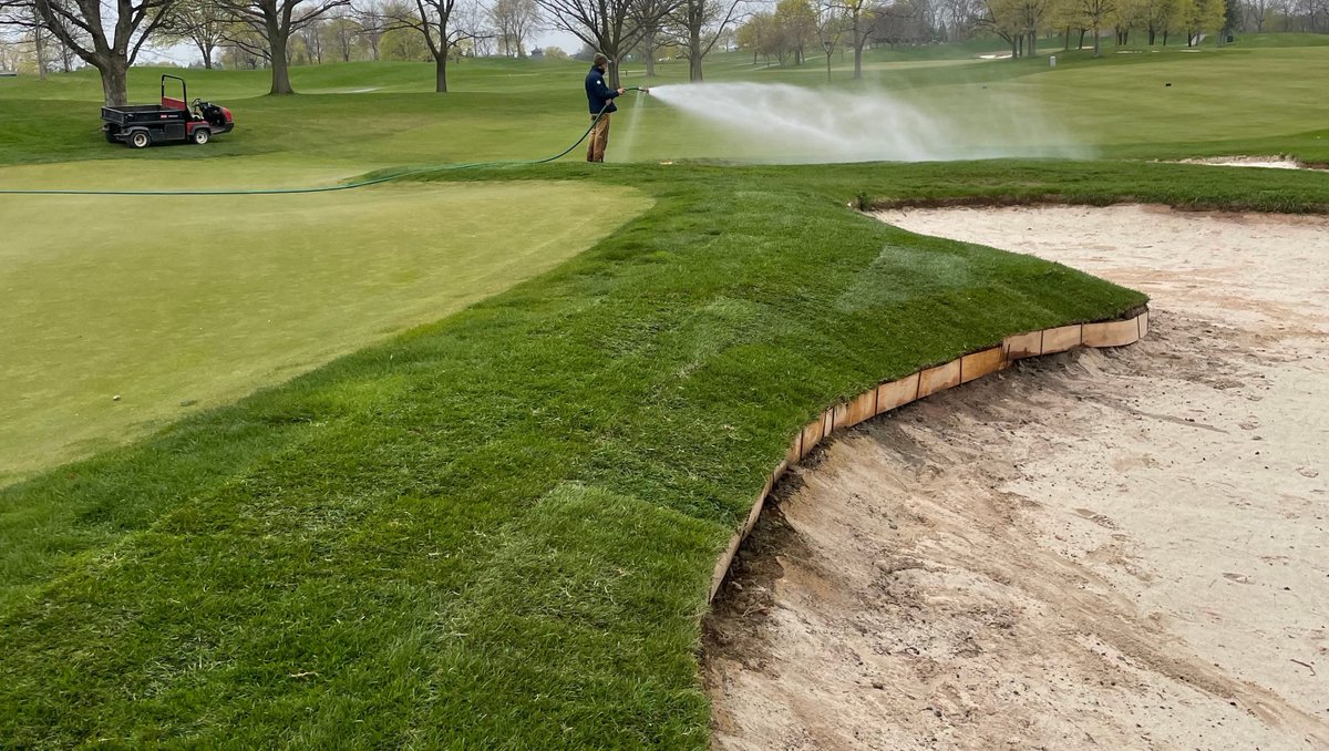 ZanderSod's tweet photo. Turf services first sod install of the season at Glen Abbey Golf Club. https://t.co/WvkmyMLgfD