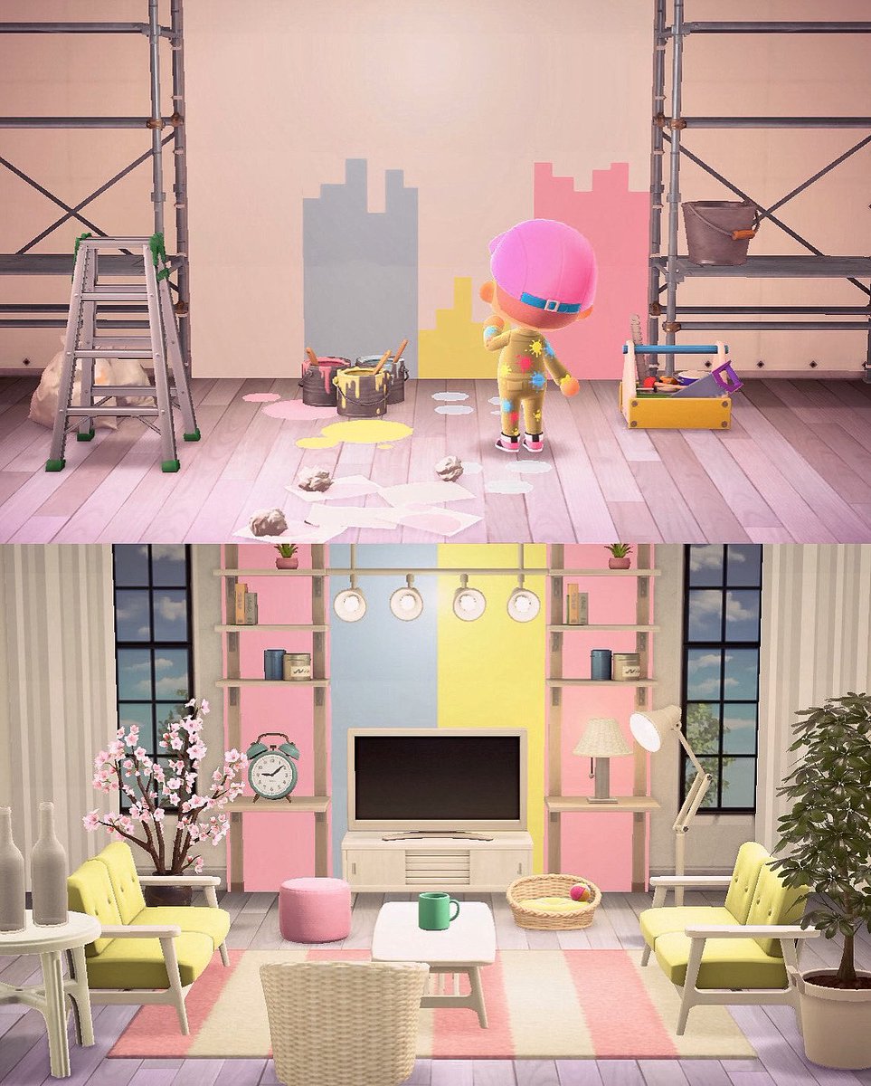 chris_acnh's tweet photo. Before /after : spring edition https://t.co/wWIUFdddzG