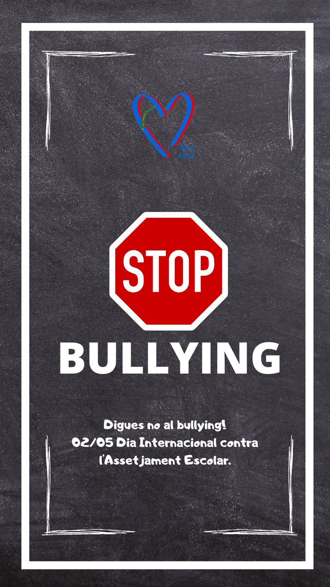 AmordeDeuSAB's tweet photo. Digues no al bullying!
02/05 Dia Internacional contra l'Assetjament Escolar. @AjSantAdria @AmpaAdediSAB @AmordeDeuSAB #stopbullying https://t.co/kG4zJbluZa