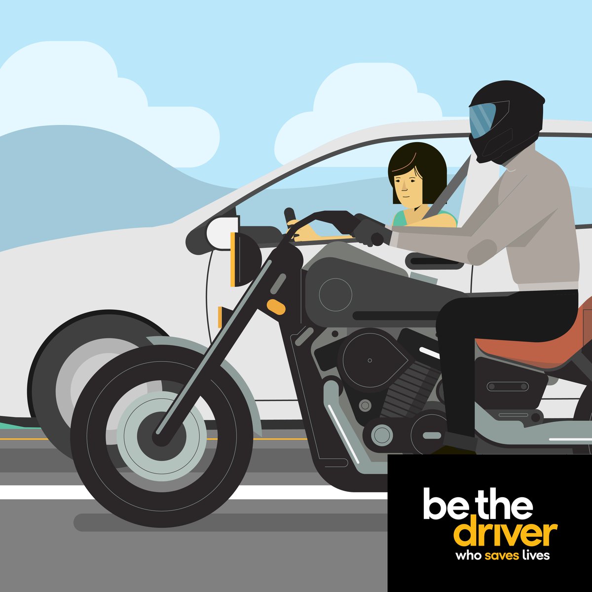 ATTENTION BIKERS: Riding defensively is an important part of a smart ride. Be on the lookout for other drivers and riders. #BeTheDriver #MotorcyleSafety
