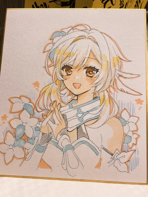 色紙描けた! 明日スペース飾ります