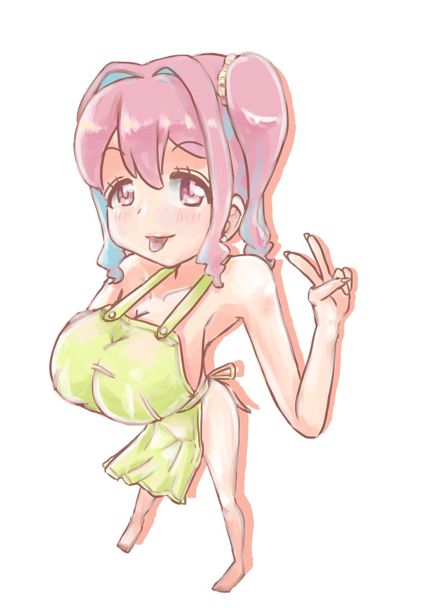 「男子ってこういう格好好きなんでしょ? がんばれ!  #おにまいワンドロ #おにま」|りゅうせいのイラスト