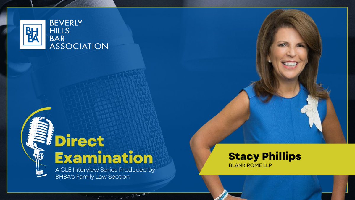 YRLawFirm's tweet photo. Tune in Wed. 12:30 pm, for the next episode of @bhba's Direct Examination with Dan &amp; Lauren. They will interview Certified Family Law Specialist; Stacy Phillips of Blank Rome LLP. 
Register here: 
https://t.co/fAu2diMjQU https://t.co/NqqyOx5OmR