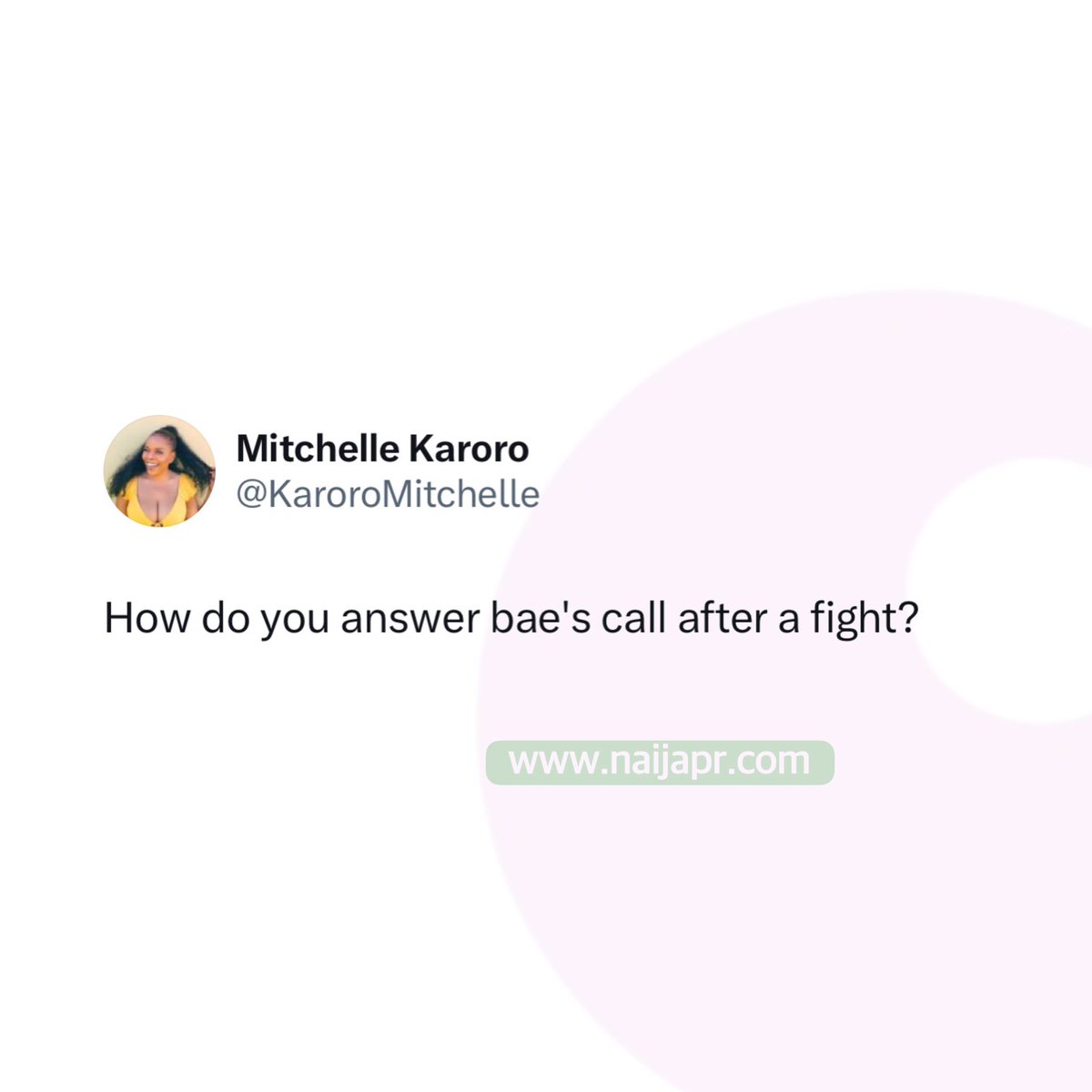 Naija On Twitter How Do You Answer 