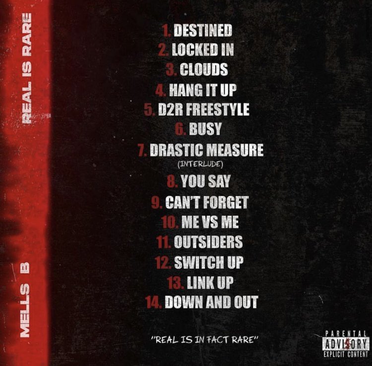 JoshStavola's tweet photo. “Real Is Rare” Out Now @mellsb_ _ ✨ Track 6 “Busy” produced by me this one too hard Run it up 🔥🔥
#jishbeatz #mellsb #realisrare https://t.co/aMH403eHUO