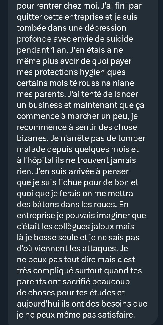 AlaadjiDitakh's tweet photo. Pour ceux qui pensent que ces soucis mystiques n'existent pas... 
Le cas d'une soeur qui est rentrée aussi https://t.co/HunIFcC0Yk