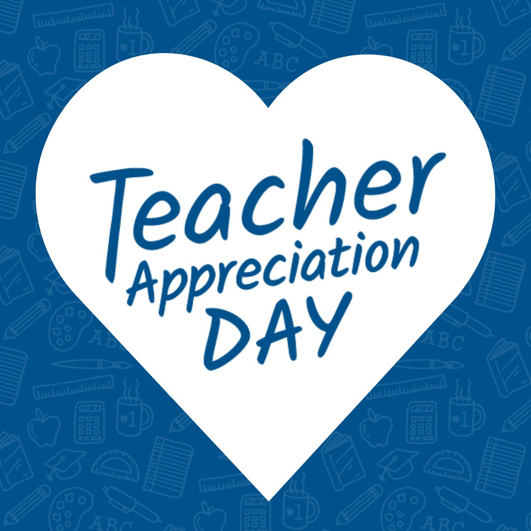 THANK YOU teachers for all the work that you do! We can't wait to celebrate you all next week! 💙 #TeacherAppreciationDay