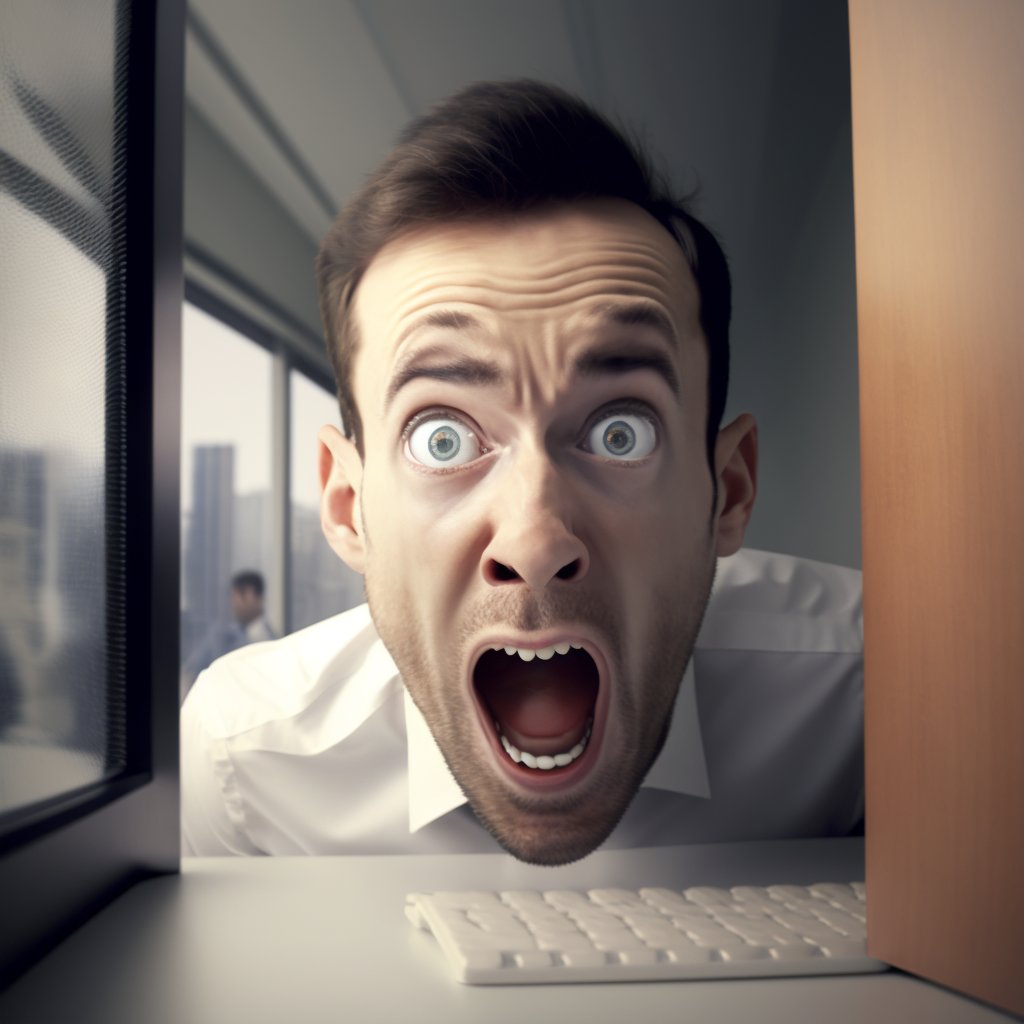 siebenmarck's tweet photo. We prompted @midjourney to show us the face of a @Confluence admin learning of a data breach and the #AI totally nailed it!

Don’t let data breaches ruin your day. Get PII Protection for #Confluence and protect your data! 
https://t.co/FEdLMMs5US
#atlassianCreator #DLP #security https://t.co/DD1SHX1VBB