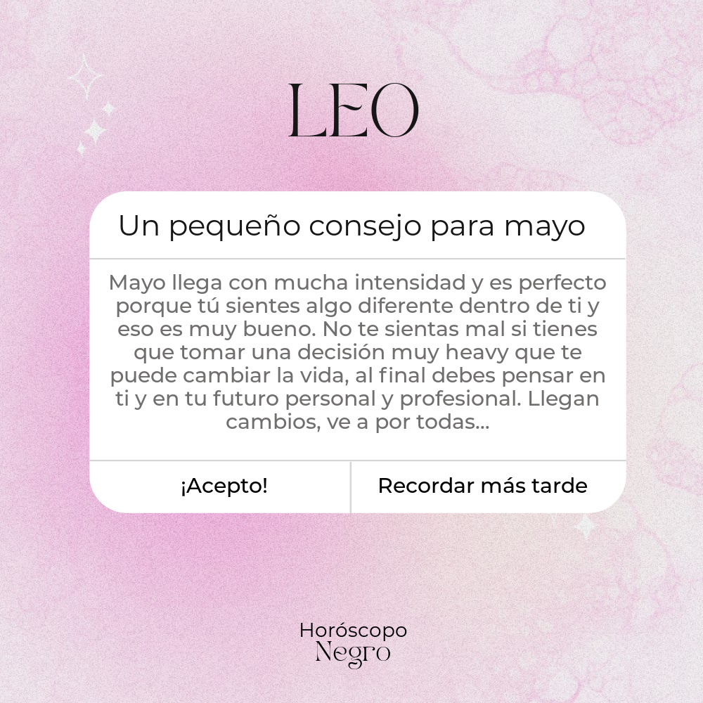 leo_hnegro's tweet photo. Un pequeño consejo para mayo ✨🔮✨ #leo #horoscoponegro https://t.co/he2ulCZlw9