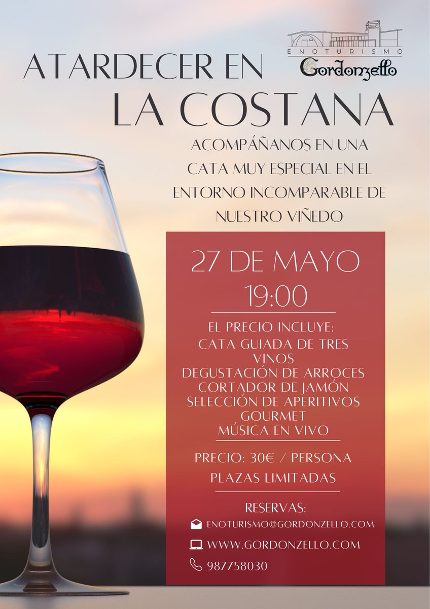 El 27 de mayo acompáñanos en nuestra cata más especial. Un evento que no dejará indiferente a nadie, esta vez en el corazón de nuestro mayor tesoro, los viñedos.
gordonzello.com/blog-es/item/a…
