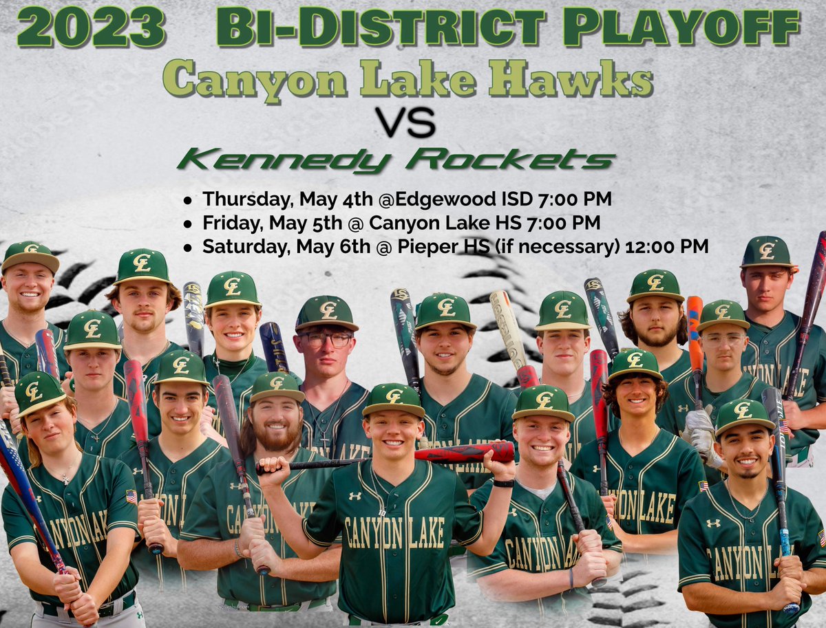 Come out and support Hawk baseball in the playoffs!!!!