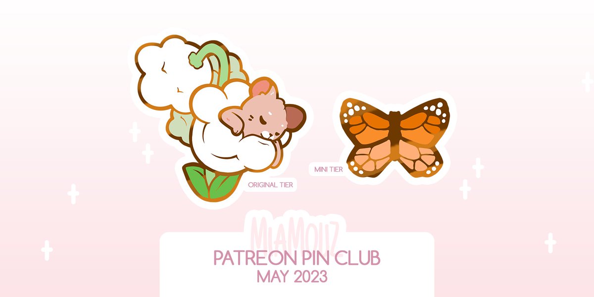 Miamouz's tweet image. Das Patreon Thema für den Mai ist Frühling 🥰
Ich hab schon immer diese Bilder von Mäusen, die in Blümchen sitzen geliebt und mit Mai und Maiglöckchen war das Motiv eigentlich klar
Um einen oder beide Designs als Pin/Magneten zu bekommen, kannst du im Mai Patreon werden
Link 👇