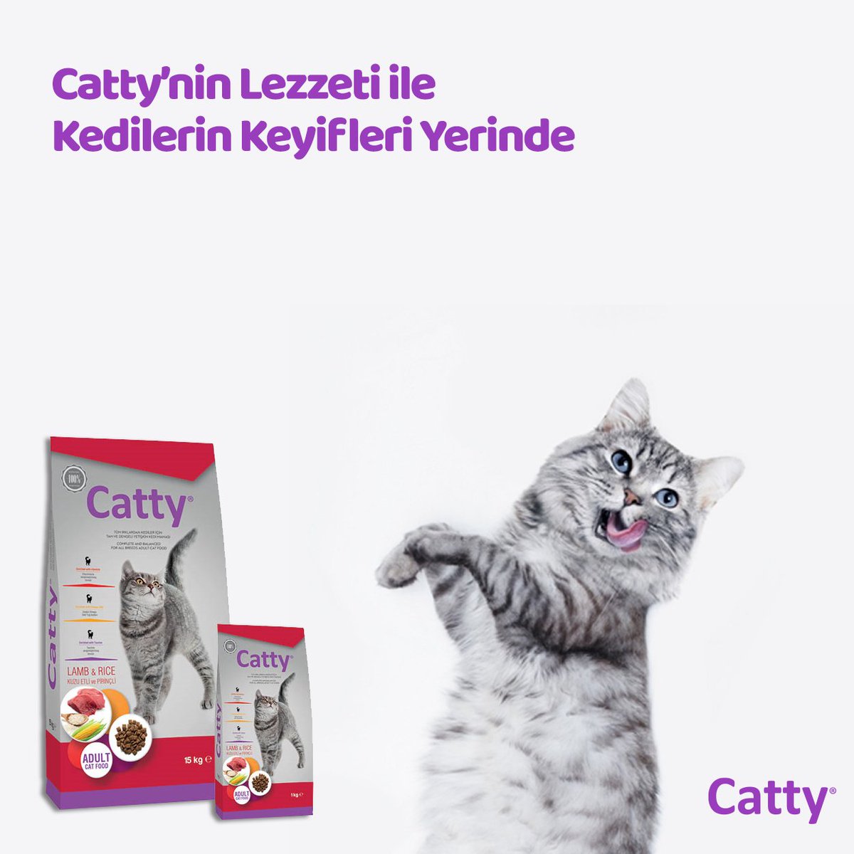 CattyCatFood's tweet photo. Catty Kuzu Etli ve Pirinçli Yetişkin Kedi Maması, kuzu lezzetiyle birlikte kedinize yaşam boyu enerji, sağlık ve mutlululuk getirmek için hazırlandı.

#Catty #Kedi #KediMaması #YavruKedi #YavruKediMaması #Cat #CatFood #CatLovers https://t.co/1fx72Qvqe8