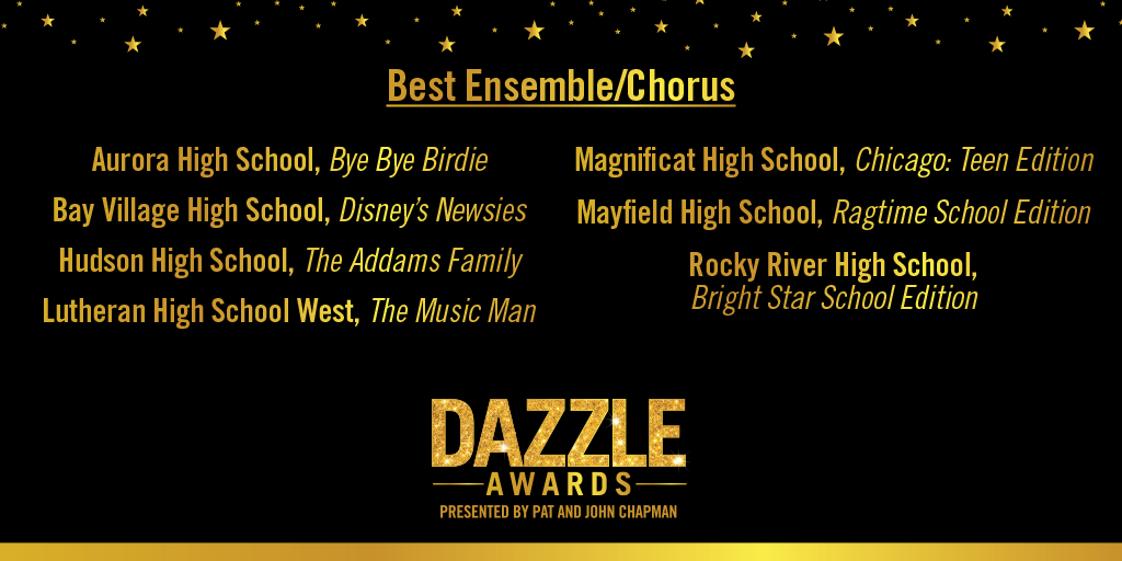 This year's nominees for Best Ensemble/Chorus! 🤩 #DazzleAwards
