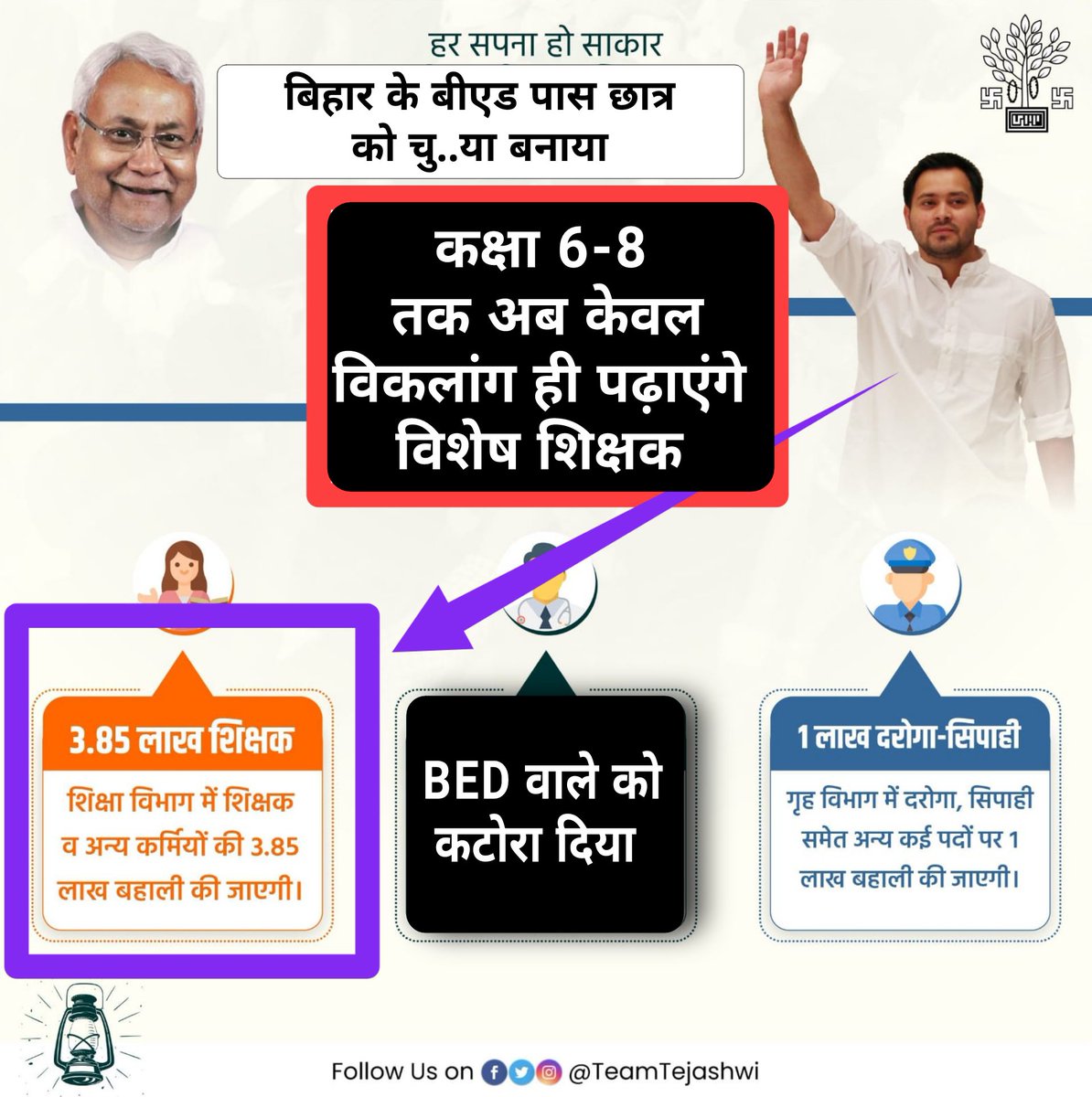 ssc_official24's tweet photo. @yadavtejashwi #6-8 वालों भीख मांगो 
नीतीश चाचा और लालू के बबुआ अब तो गया
@kmrvivek14 @BJP4India @AmitShah @Ssc4M @NitishKumar @yadavtejashwi @yadavteju @HansrajMeena @journo_jitendra https://t.co/3BSCLMJP4N