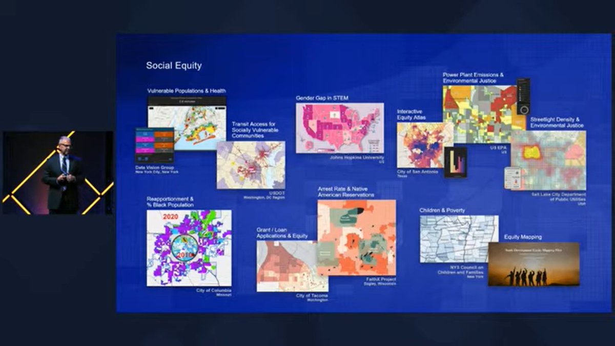 #GWF2023 | #geospatial #technology is behind addressing the global challenges from managing natural resources, environment assessment &amp; conservation to applying land information in urban &amp; regional planning, transportation planning &amp; other energy utilities: Dean Angelides, <a href="/Esri/">Esri</a>.