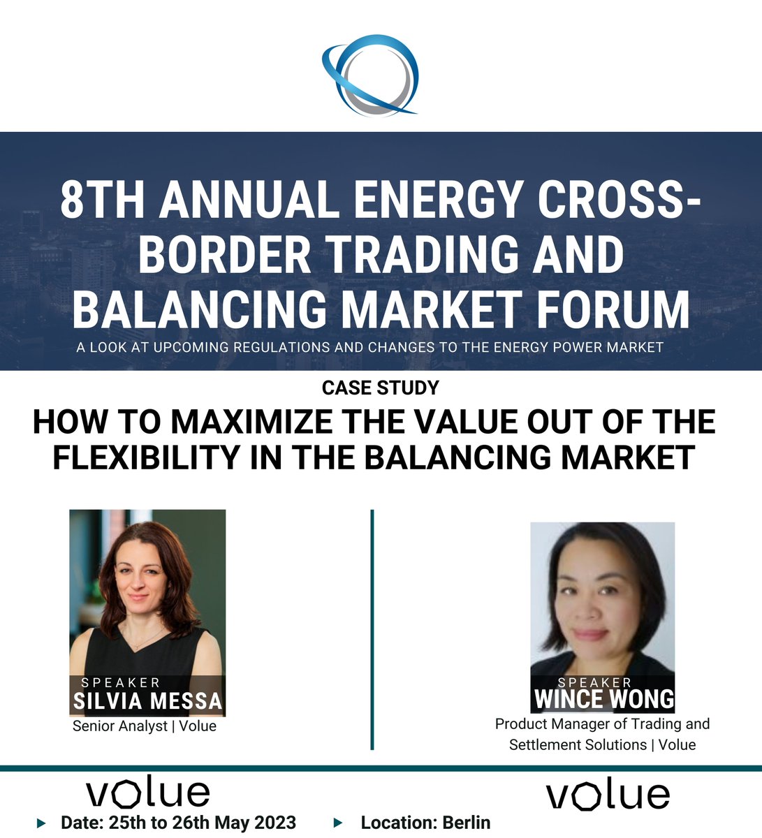Join Silvia Messa and Wince Wong from <a href="/volue_com/">Volue</a> for an insightful session on maximizing the value out of the flexibility in the balancing market.

Book a seat here: globalbsg.com/events/8th-ann…

#energy #flexibility
