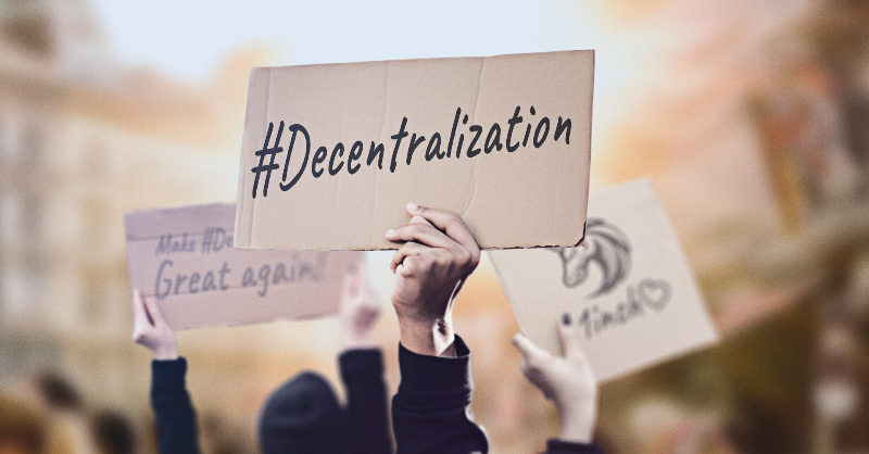 1inch's tweet photo. 🔑 #Decentralization is a key that unlocks blockchain’s full potential.

By removing intermediaries and enabling p2p transactions, it is possible to create a more efficient financial system for everyone.

Follow us to join the revolution ⤵️ https://t.co/WgmABU9O3f