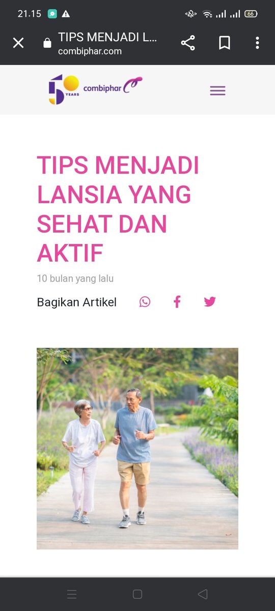 IkhaMS's tweet photo. @combipharID Tips✓
1. Jgn malas bergerak
2. Melakukan diet serta mengonsumsi makanan &amp; minuman sehat
3.Melatih ketajaman ingatan &amp; kemampuan berpikir
4. Melakukan pemeriksaan medis secara rutin
Salah satu lngkah nyata yg sllu dilakukan olahraga

#SehatEsokDimulaiKini
@YessiEchii @WAHID_Jsg https://t.co/ySENYyZ39C
