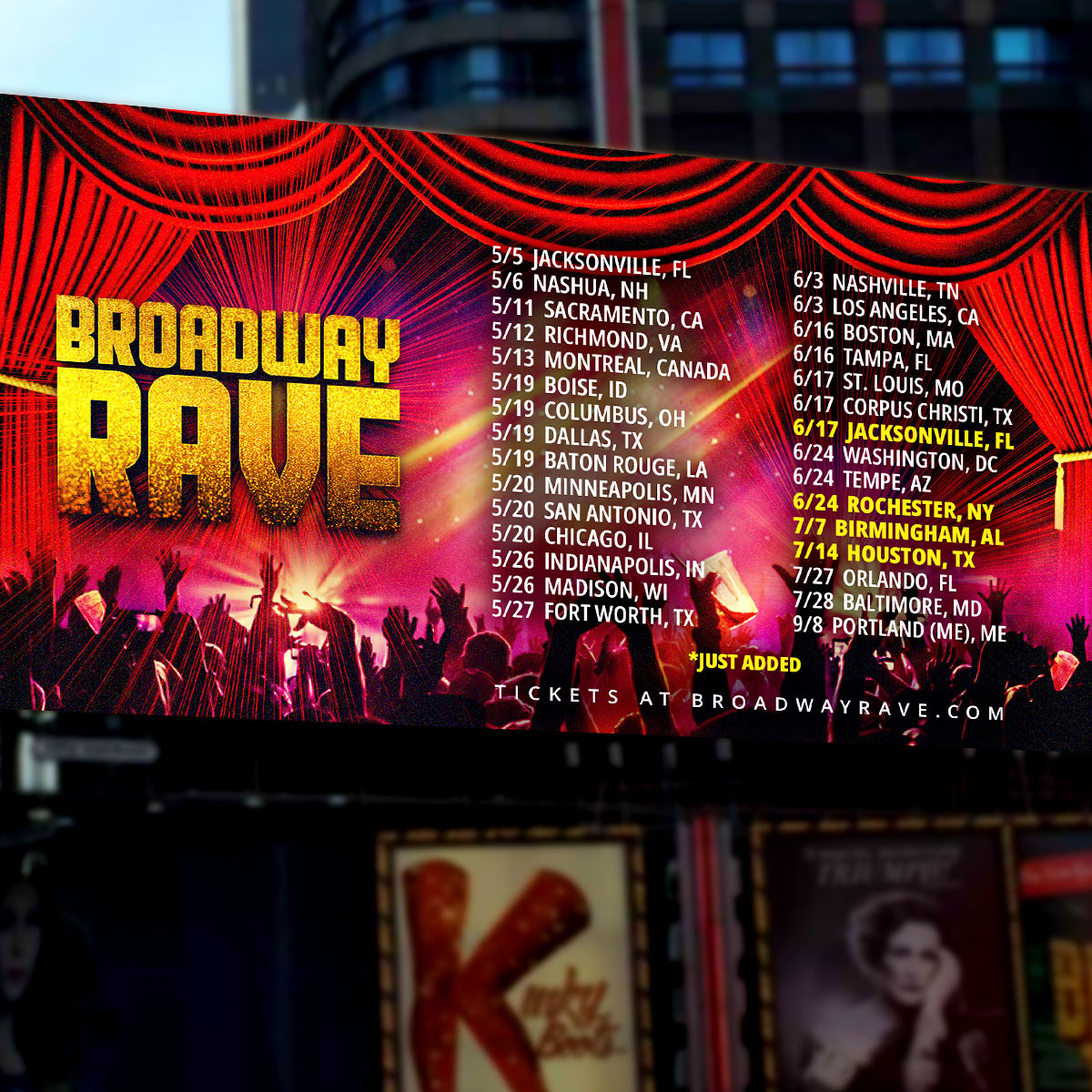 ATTN: Theatre kids‼️ Coming soon to a city near you! 🎟️ BroadwayRave.com