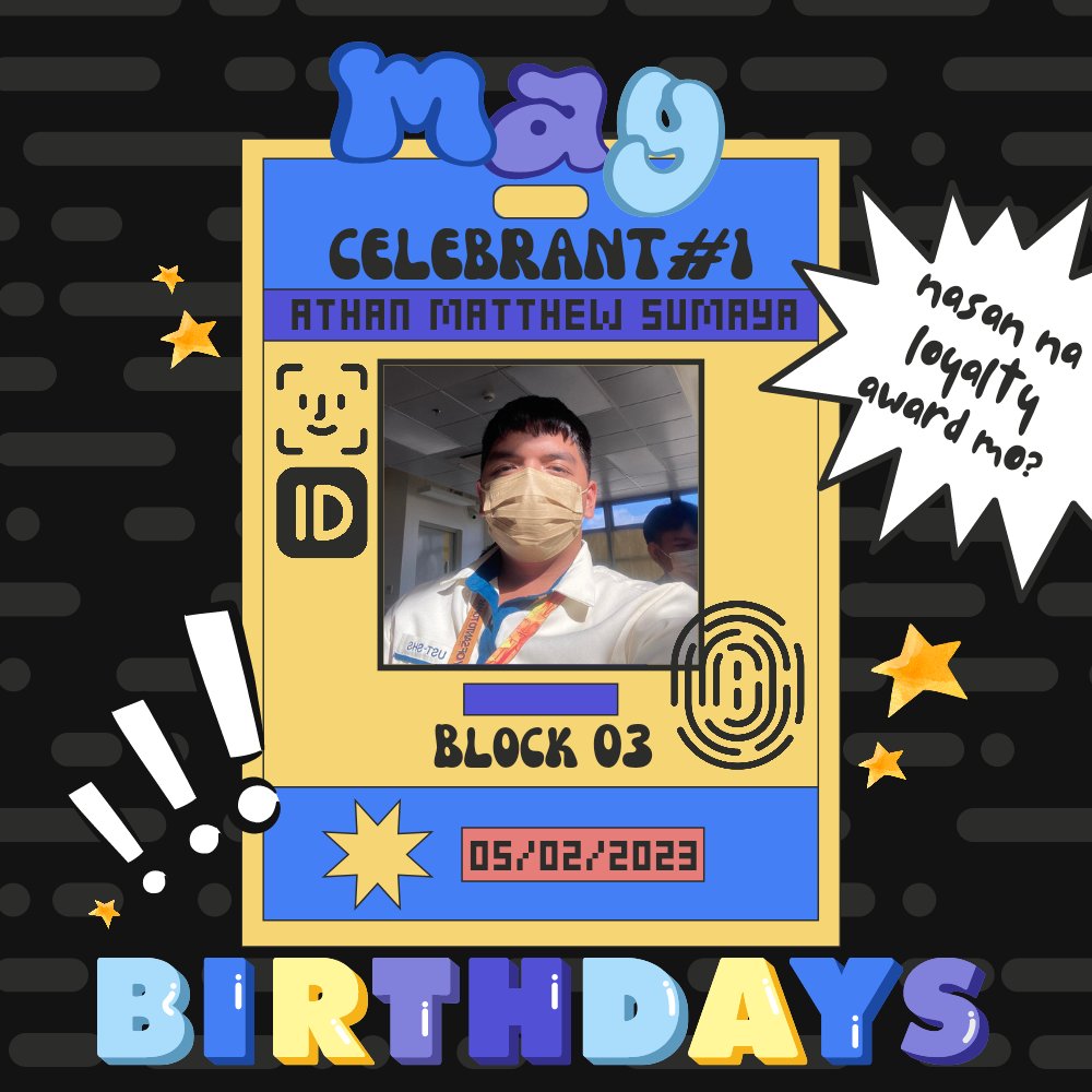 USTStem3's tweet photo. HAPPY BIRTHDAY, ATHAN!!🥳 NAWA'Y NAG-ENJOY KA SA IYONG KAARAWAN AT SANA MAKUHA MO ANG LOYALTY AWARD MO NEXT A.Y😊HAHAHHAHA 

-from cutest officers of 11STEM3 https://t.co/mc3GGjcIN4