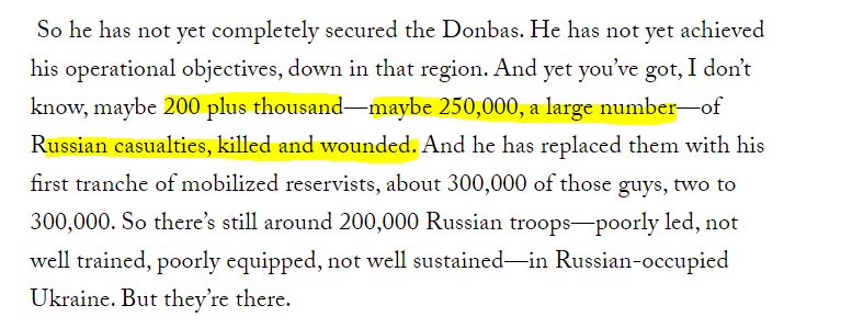[情報] 美軍參聯主席：俄軍傷亡或達25萬人