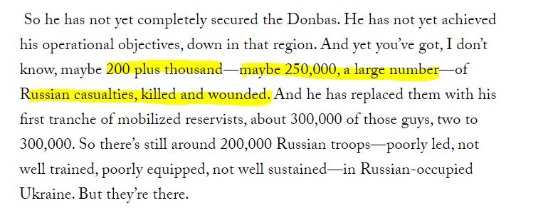 [情報] 美軍參聯主席：俄軍傷亡或達25萬人