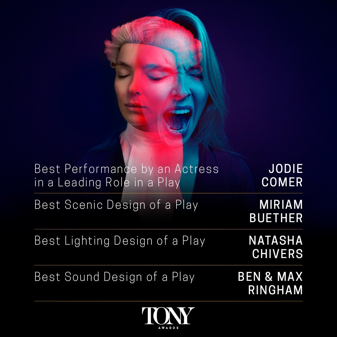 estreetprods's tweet photo. #PrimaFaciePlay has been nominated for four #TonyAwards, including Best Actress for #JodieComer. 

Sending heartfelt congratulations to all of this year’s nominees. https://t.co/91sJD9JsAi