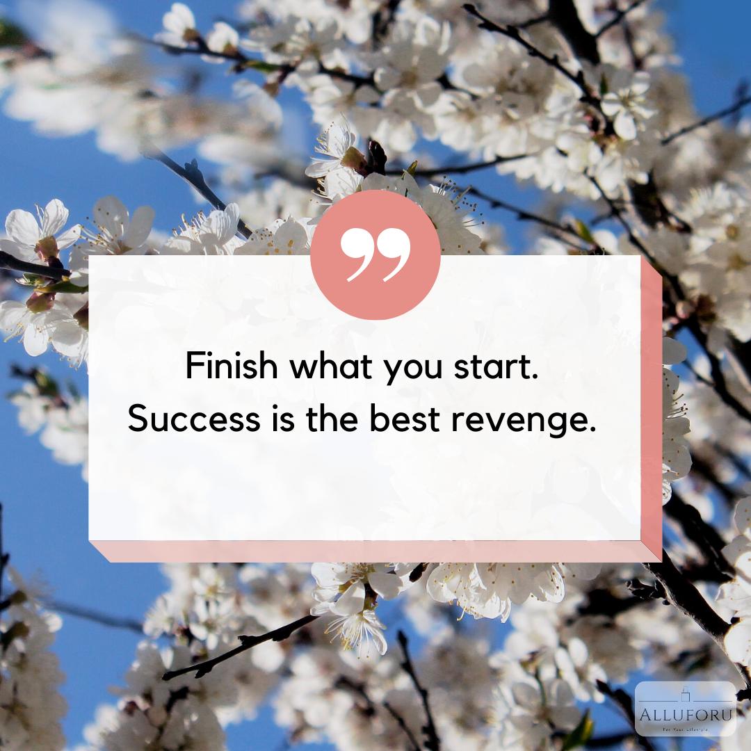 Alluforu's tweet image. Don&apos;t let setbacks or naysayers stop you from achieving your goals. Use their negativity as motivation and keep pushing forward until you reach the finish line. Success is the ultimate revenge. Stay focused, stay determined, and keep hustling! #FinishWhatYouStart #SuccessIsThe...