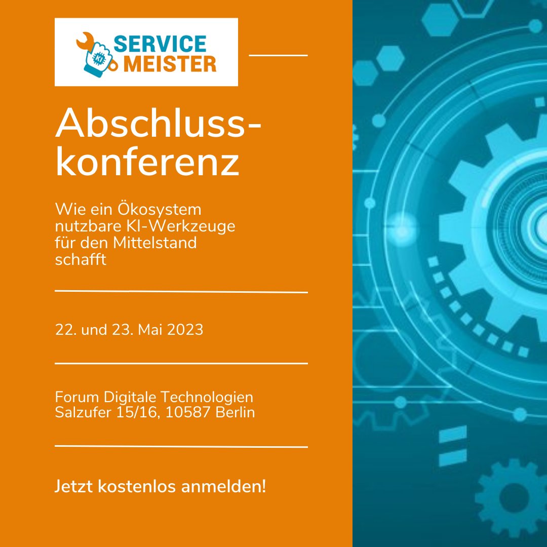 FDT_Berlin's tweet photo. Das Rennen um die deutsche Meisterschaft ist noch offen, aber wir hätten da schon mal ein bisschen Unterstützung, um ihr Industrie-#KMU an die Spitze zu führen:#ServiceMeister. Innovative und nutzbare KI-Lösungen und maßgeschneiderte Tools! Anmelden unter: https://t.co/XtmaVe3bNH https://t.co/8Oy8mluOen