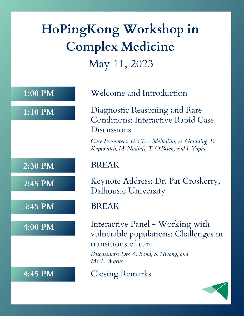 Couldn't be happier with this lineup of topics and speakers- still time to register for the 2nd HoPingKong Workshop
support.uhnfoundation.ca/site/Ticketing…