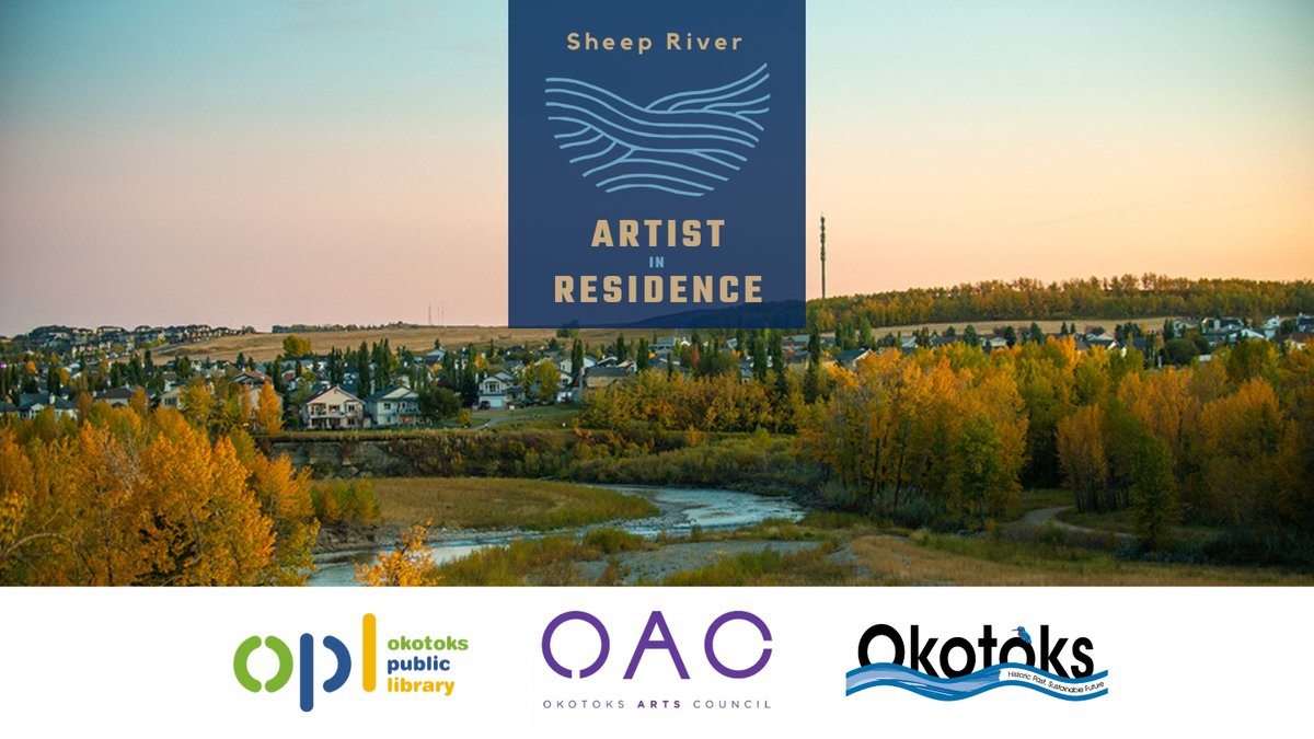 We are proud to partner with <a href="/townofokotoks/">Town of Okotoks</a> and @OkotoksLibrary on the Sheep River Artist in Residence program. Application deadline is May 14. #alberta #yyc #yeg #reddeer #ymm #artist Details here: okotoksartscouncil.ca/artistinreside…