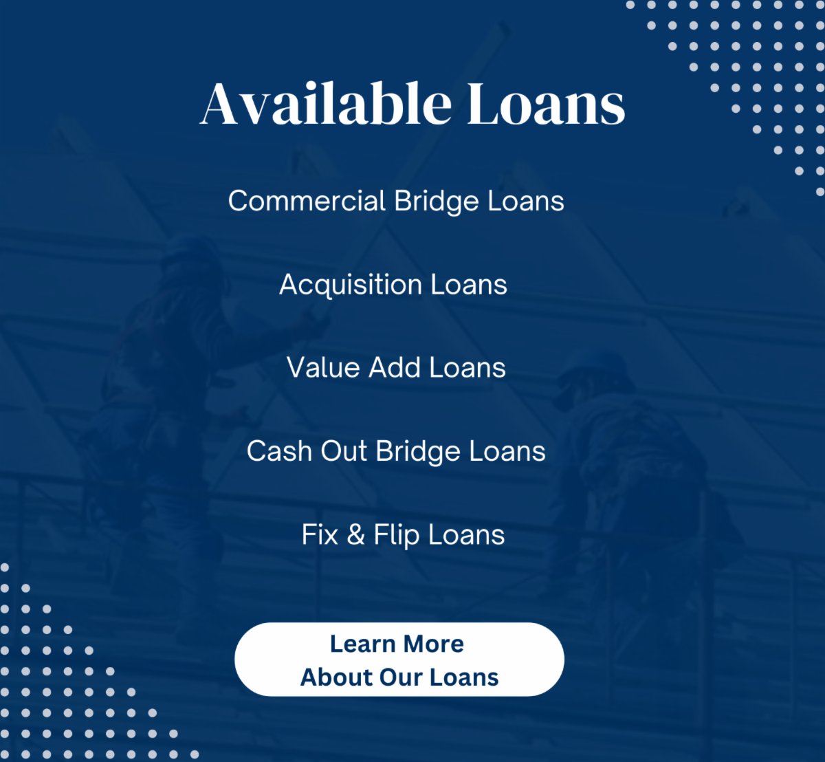 Funding your real estate dreams has never been easier! Discover the flexibility and benefits of private loans for commercial properties.  Reach out to our team at conta.cc/3j7X0Uk

#PrivateLender #HardMoneyLender #CREPrivateLender