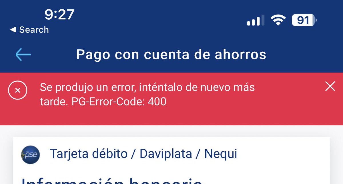 jhonwilliamsm's tweet photo. A ver señores de @Tigo_Colombia cómo hago para pagar la factura si todos los medios de pago fallan, Botón Bancolombia, PSE y Tarjeta de Credito https://t.co/LTqQqXVB2x
