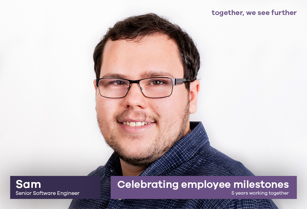 It's time to celebrate another one of our team hitting an awesome milestone! 🎉
We're proud to have worked with our software guru Sam for five fantastic years now, and through every project he brings enthusiasm and happiness.
Thanks, Sam.

#EmployeeMilestones #CelebrateSuccess