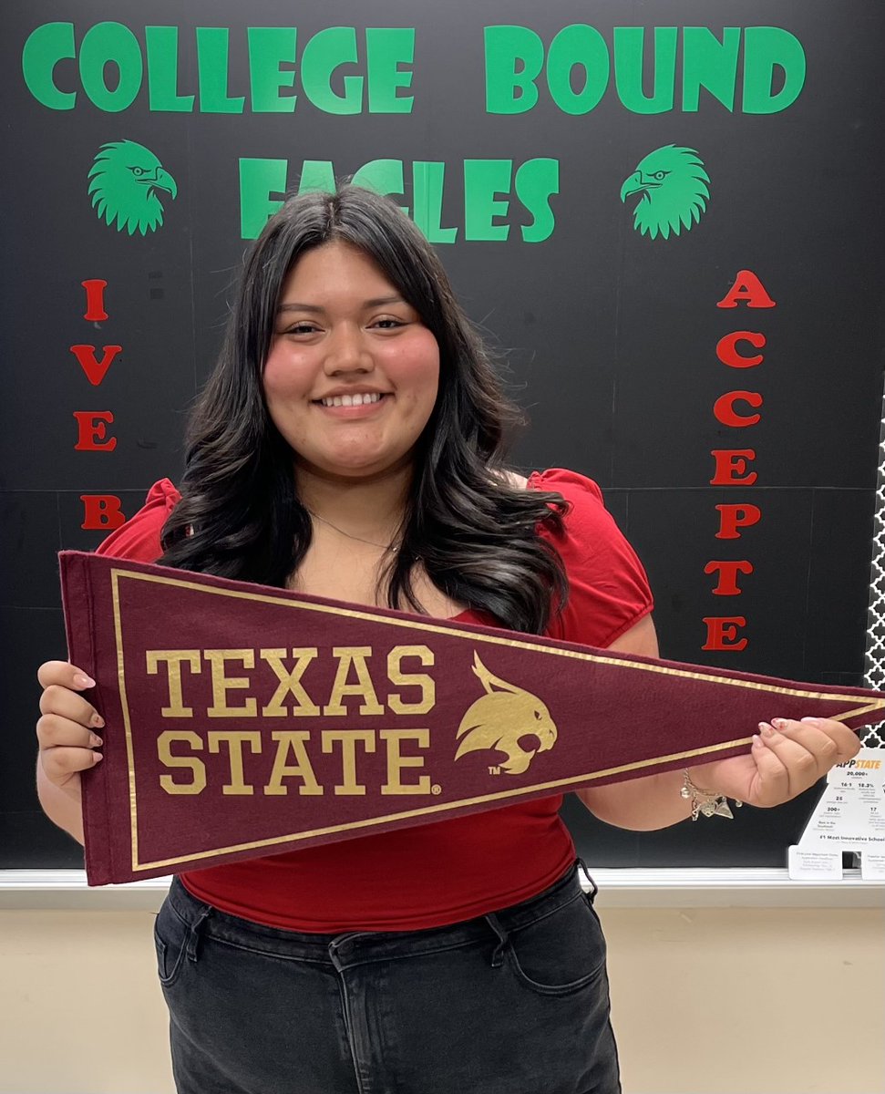 PHSCollegeRoom's tweet photo. Congratulations to Diana Reyes on her acceptance to @UHouston @UTSA @txst and @uhdowntown #collegeaccepted #collegeboundeagle #futurecoog #futureroadrunner #futurebobcat #futuregator @PasadenaISD_TX @PasadenaHigh @GenerationTexas @AdviseTX https://t.co/PoVMUfi6f8
